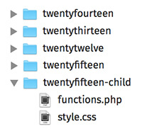 hur ett barntema (child theme) fungerar i WordPress.